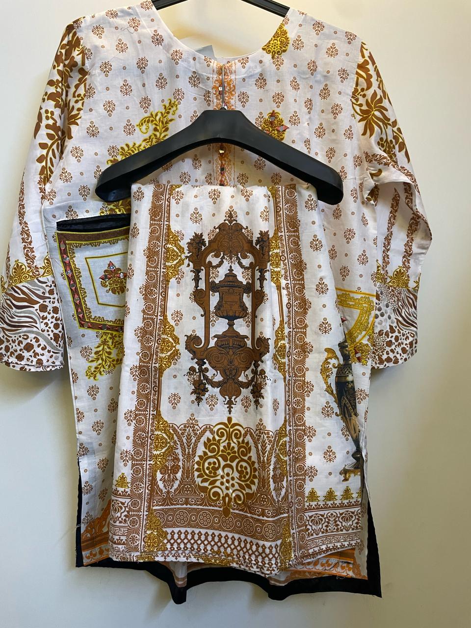 "Royal Garden Breeze – Ethnic Elegance Dress" Stitched 3 Piece