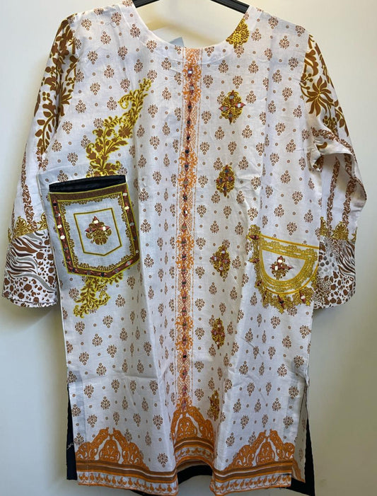 "Royal Garden Breeze – Ethnic Elegance Dress" Stitched 3 Piece